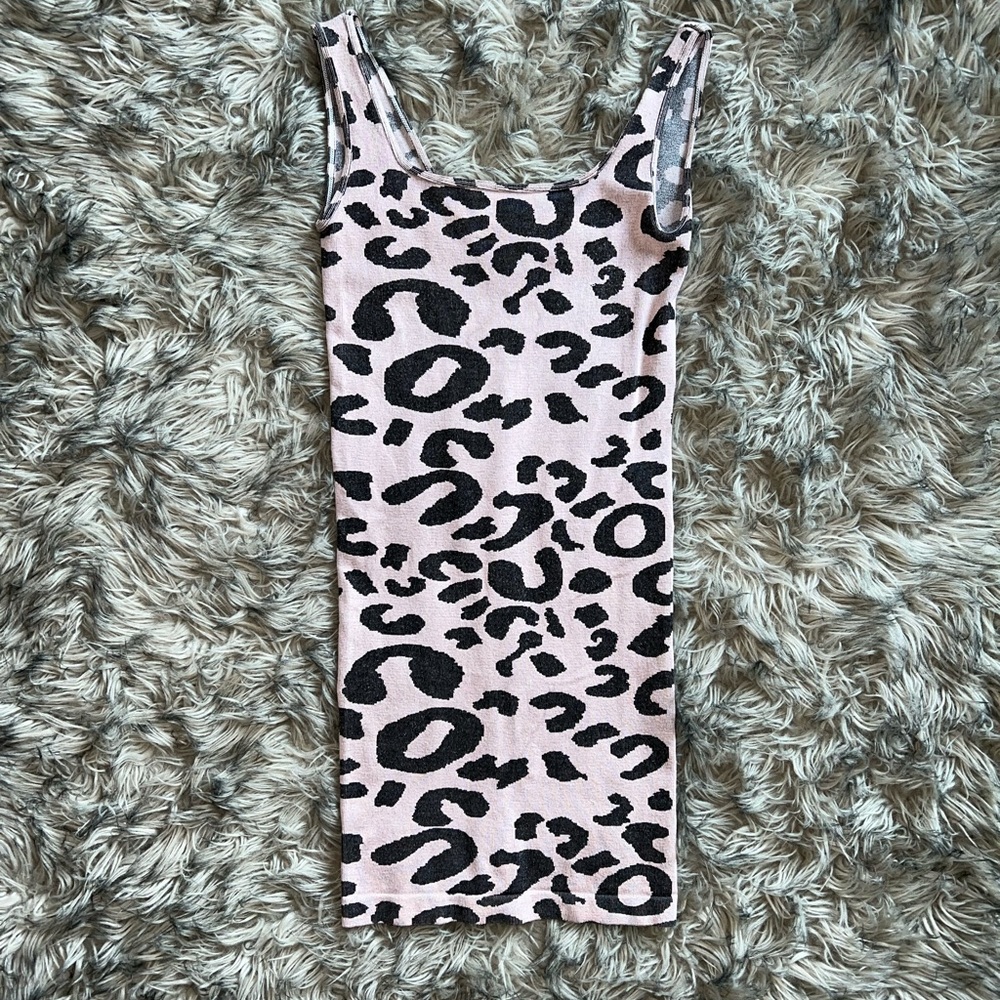 Pink Leopard Bebe dress